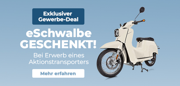 Exklusiver Gewerbe-Deal: eSchwalbe geschenkt zu unseren Transportern