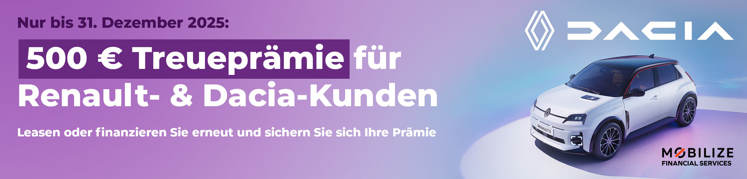 500 € Treueprämie bei Renault & Dacia!