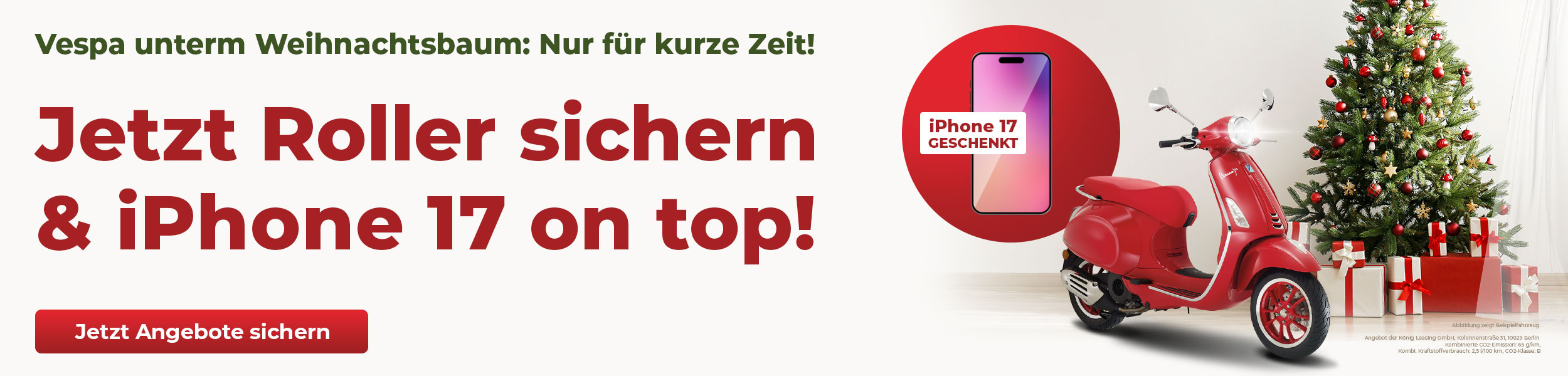 Vespa unterm Weihnachtsbaum