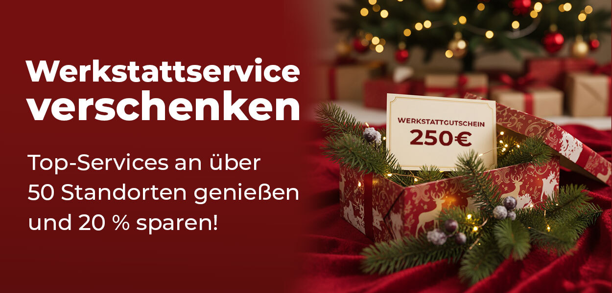 Weihnachtsrabatt auf alle Werkstattgutscheine