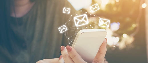 Newsletter E-Mails die auf dem Handy eingehen