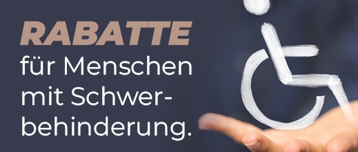 Rabatte bei Schwerbehinderung Rabatte für Menschen mit Schwerbehinderung