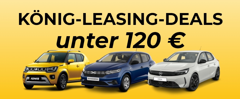 Leasing Angebote für Neuwagen:<br />120 € Leasingrate - so bleiben Sie liquide!